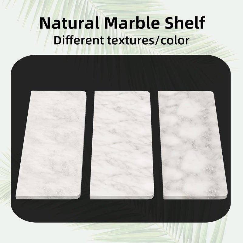 Gypie Brushed Nickel Toilet Paper Holder with Shelf, New Upgrade Double Toilet Paper Holder with Storage, Marble Roll Toilet Paper Wall Mount for Bathroom Washroom - Image 4